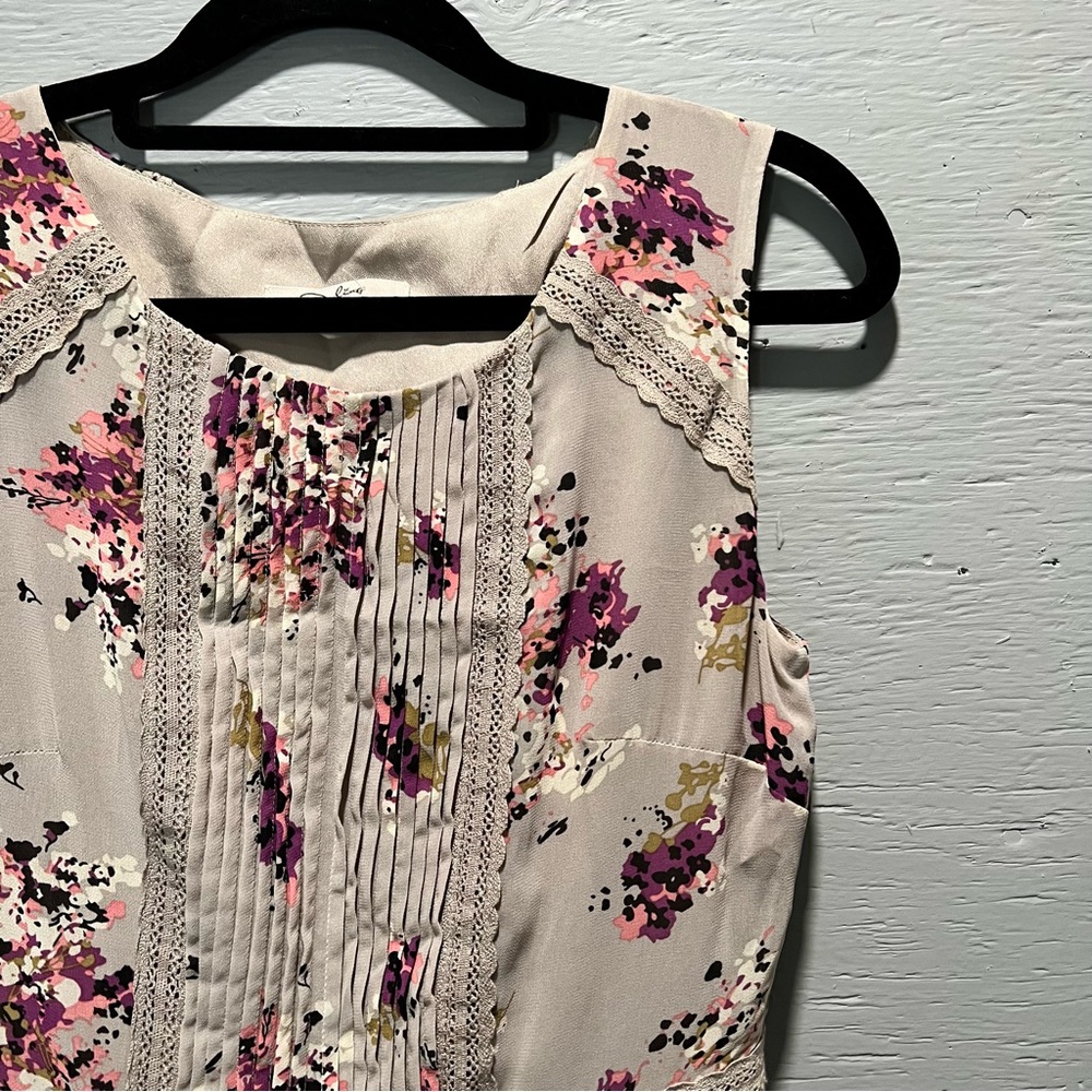 Darling Floral Patterned Fully Lined Crochet Plea… - image 1